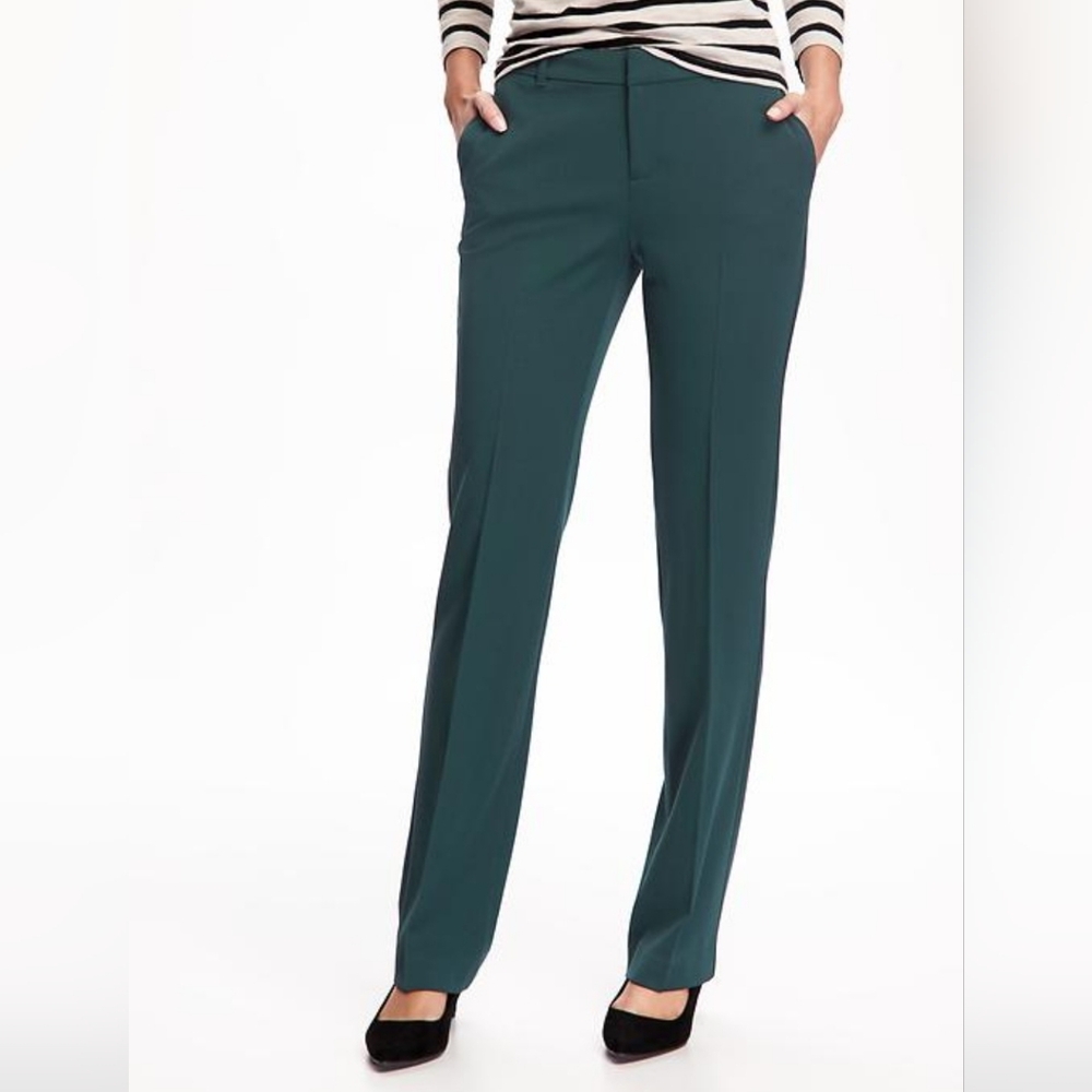 OLD NAVY GREEN STRAIGHT DOIT PANTS SIZE 14P